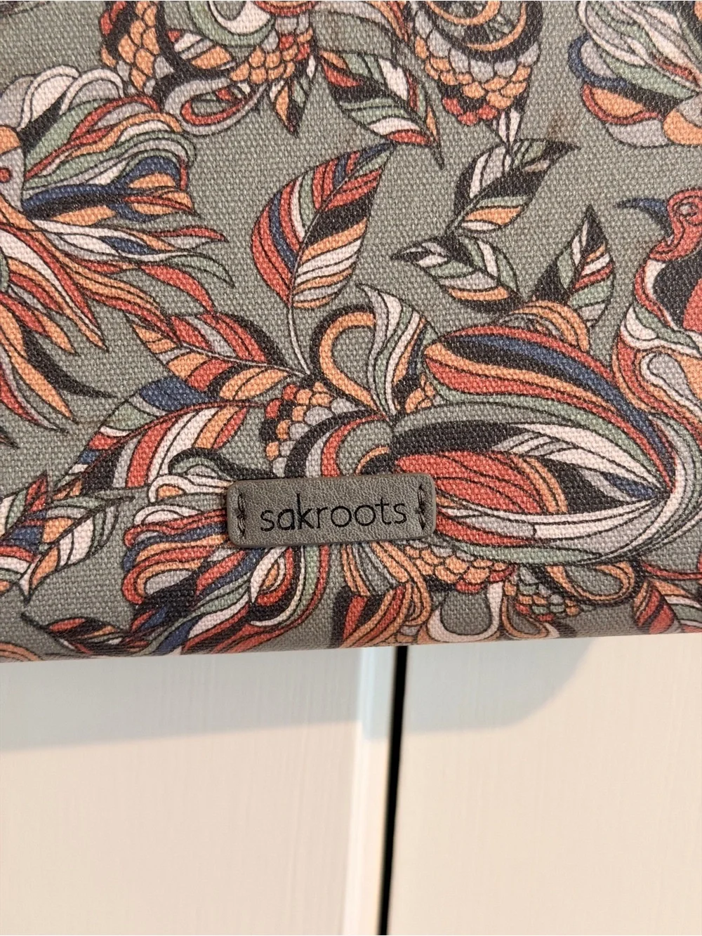 Sakroots Gray Multicolor Swirl Crossbody Wallet